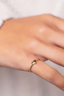 My Jewellery Bague Rose Avec Cœur Clearance