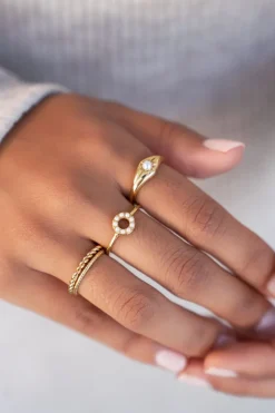 My Jewellery Bague Soleil Et Perles Clearance