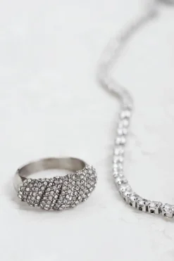 My Jewellery Bague Starmood Avec Pierres Transparentes Outlet
