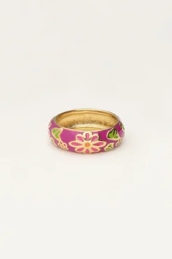 My Jewellery Bague Sunrocks Violette à Fleurs New