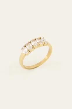 My Jewellery Bague Tendance Cocktail Avec Pierres Transparentes Outlet