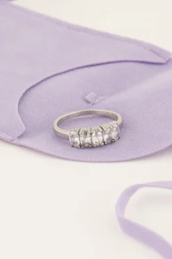 My Jewellery Bague Tendance Cocktail Avec Pierres Transparentes Outlet
