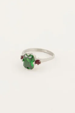 My Jewellery Bague Tendance Vintage à Cristal Vert Sale