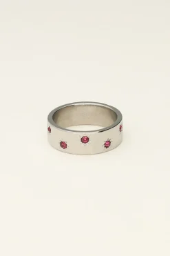 My Jewellery Bague étoiles & Pierres Roses Mystic Sale