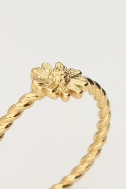 My Jewellery Bague Torsadée Avec Fleur Fashion