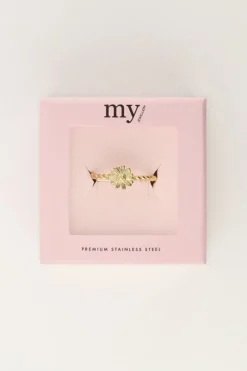 My Jewellery Bague Torsadée Avec Fleur Fashion
