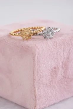 My Jewellery Bague Torsadée Avec Fleur Fashion