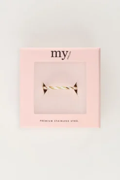 My Jewellery Bague Torsadée Blanche Outlet
