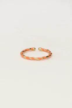 My Jewellery Bague Torsadée Orange Discount