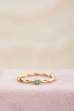 My Jewellery Bague Torsadée Pierre Azzurro Hot