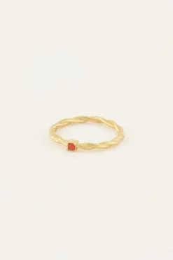 My Jewellery Bague Torsadée Pierre Grenadine Best