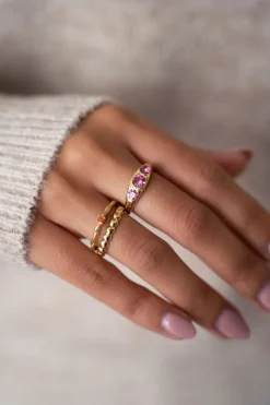 My Jewellery Bague Torsadée Pierre Grenadine Best