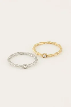 My Jewellery Bague Torsadée Pierre Ice Cubes Online