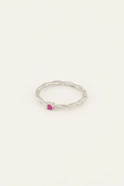 My Jewellery Bague Torsadée Pierre Very Berry Clearance