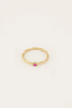 My Jewellery Bague Torsadée Pierre Very Berry Clearance