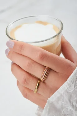 My Jewellery Bague Torsadée Rose Candy Online