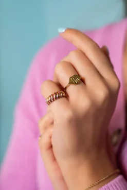 My Jewellery Bague Torsadée Rose Candy Online
