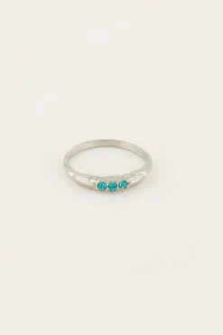 My Jewellery Bague Trois Pierres Azzurro Discount