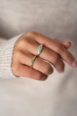 My Jewellery Bague Trois Pierres Azzurro Discount
