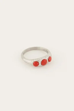 My Jewellery Bague Trois Pierres Cranberry Hot