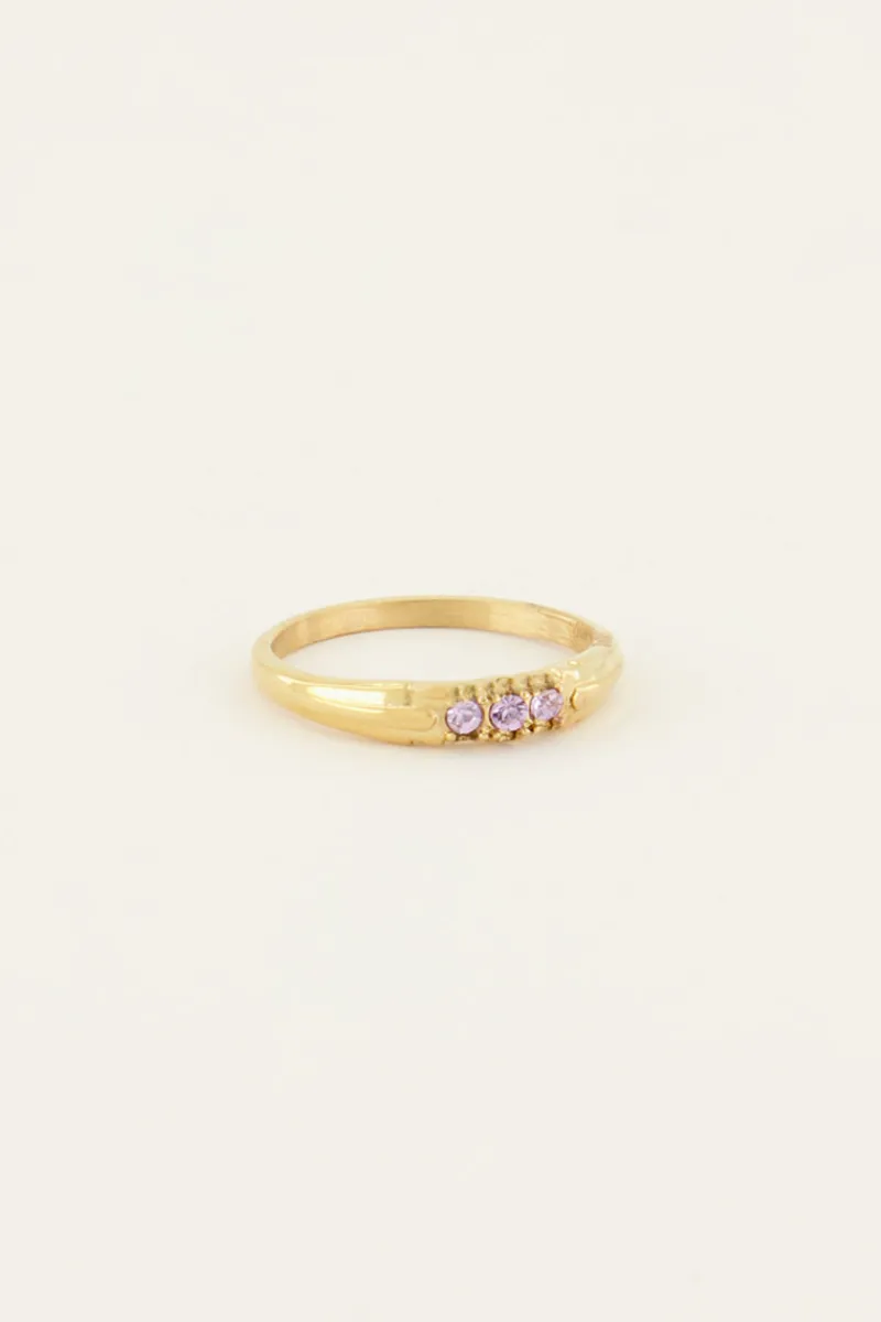 My Jewellery Bague Trois Pierres Lavande Sale