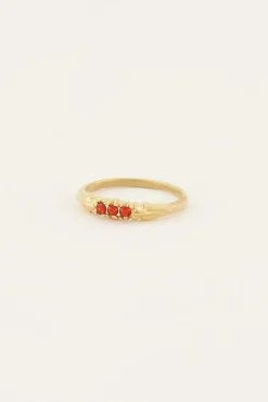 My Jewellery Bague Trois Pierres Pomegranate Online