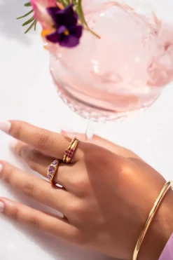 My Jewellery Bague Trois Pierres Very Berry Discount