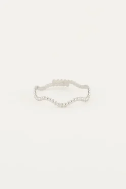 My Jewellery Bague Vague Avec Sphères Discount