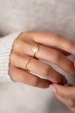 My Jewellery Bague Vague Avec Sphères Discount