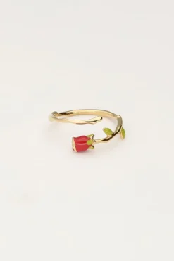 My Jewellery Bague Vintage Avec Rose Colorée Discount