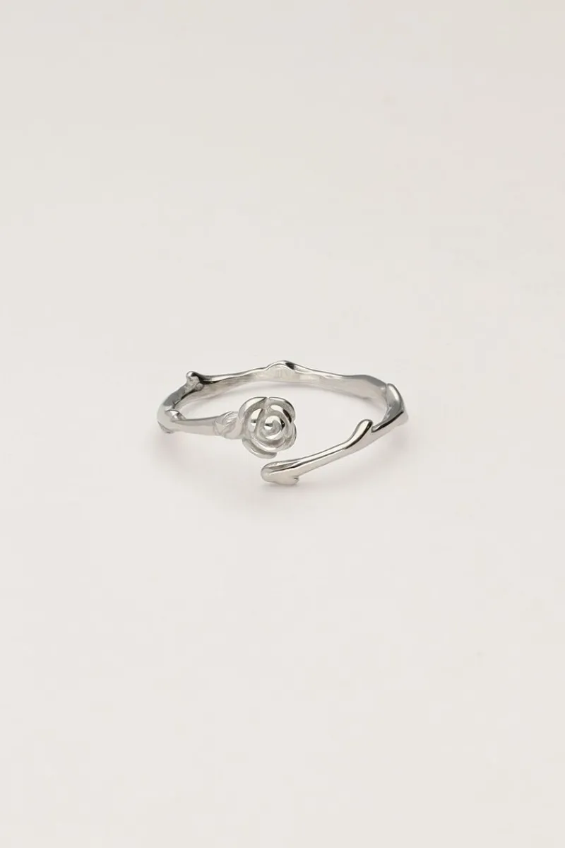 My Jewellery Bague Vintage Avec Rose Plate Best