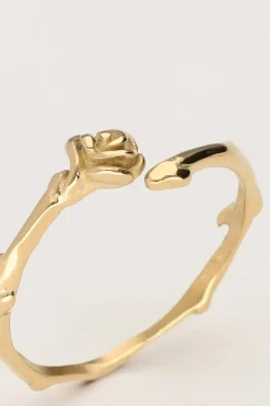 My Jewellery Bague Vintage Avec Rose Plate Best