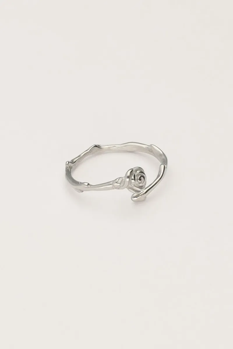 My Jewellery Bague Vintage Avec Rose Plate Best