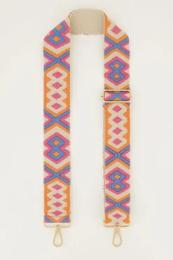 My Jewellery Bandoulière Beige Avec Motif Coloré Best