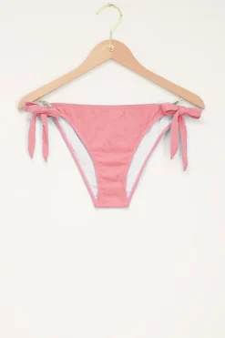 My Jewellery Bas De Bikini Côtelé Rose Clair En V Fashion