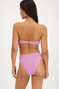 My Jewellery Bas De Bikini Lilas Taille Haute En Lurex Violet/Violet clair Sale