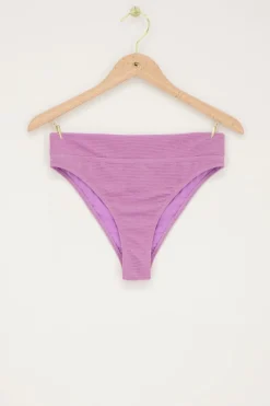 My Jewellery Bas De Bikini Lilas Taille Haute En Lurex Violet/Violet clair Sale