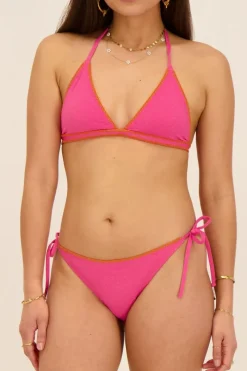 My Jewellery Bas De Bikini Rose Détail Métallisé Fashion