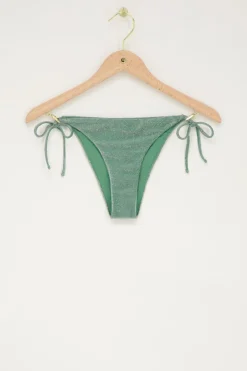 My Jewellery Bas De Bikini En Lurex Avec Nœuds Vert Discount