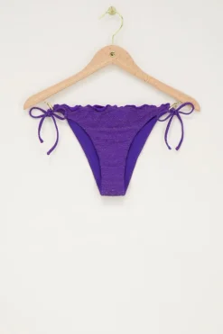 My Jewellery Bas De Bikini à Volants En Lurex Violet New