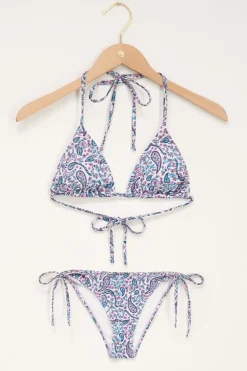 My Jewellery Bikini Triangle Bleu à Imprimé Floral Hot