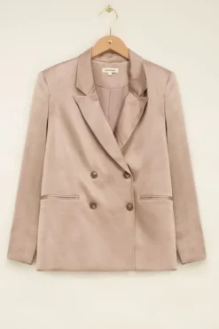 My Jewellery Blazer Croisé Beige Satiné Best