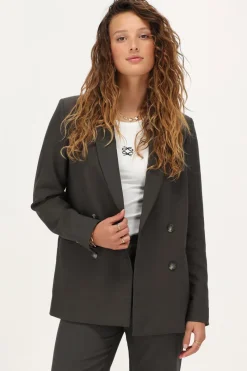 My Jewellery Blazer Croisé Kaki Vert foncé Discount