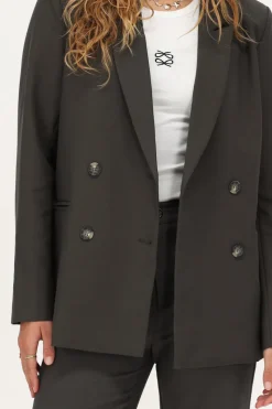 My Jewellery Blazer Croisé Kaki Vert foncé Discount