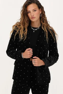 My Jewellery Blazer En Velours Noir Avec Perles Clearance