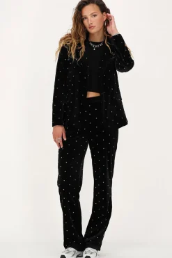 My Jewellery Blazer En Velours Noir Avec Perles Clearance