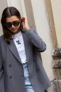 My Jewellery Blazer Gris Croisé Fashion