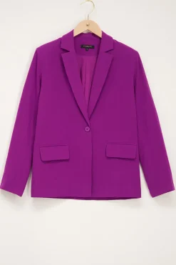 My Jewellery Blazer Mauve Effet Lin Hot