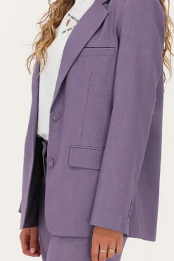 My Jewellery Blazer Oversized Avec Poches Et Boutons Violet Hot