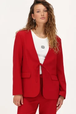 My Jewellery Blazer Rouge Avec Noeud Best